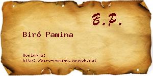 Biró Pamina névjegykártya